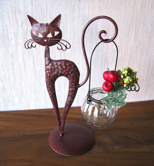 cat single-flower vase